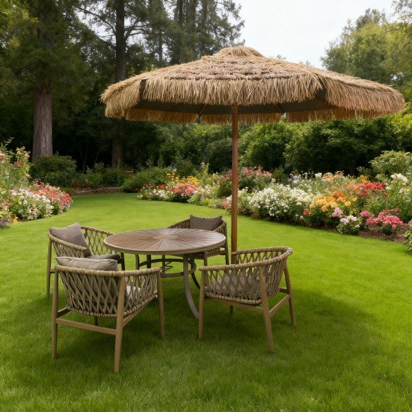 1.Aluminum Outdoor Dining Set with Table and 4 Chairs