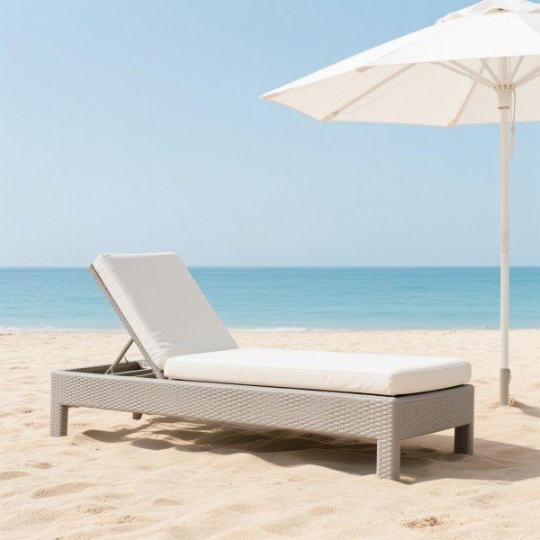 1.Contemporary Chaise Lounge Sturdy Frame and Soft Cushion