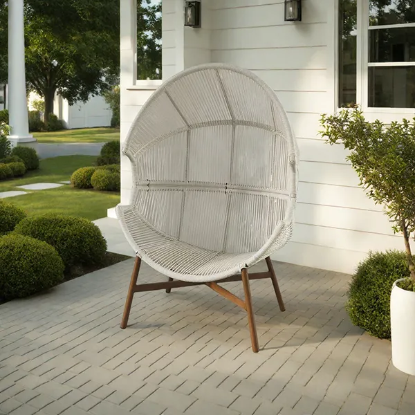 1.Modern PE Rattan Outdoor Egg Chair