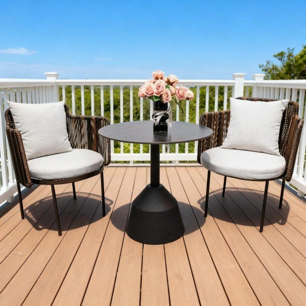1.Trendy Rattan Dining Set For 2