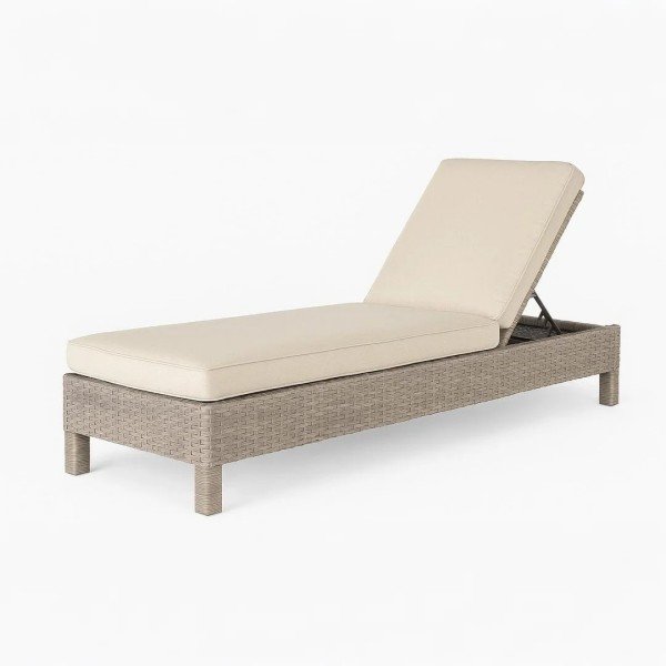 2.Contemporary Chaise Lounge Sturdy Frame and Soft Cushion