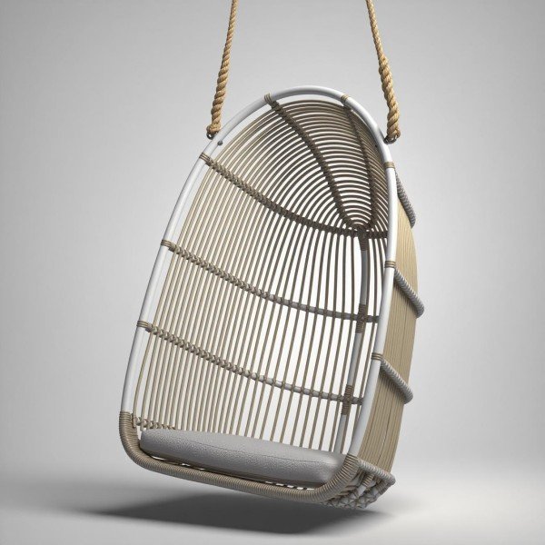2.Modern Minimalist Outdoor PE Rattan Swing Chair