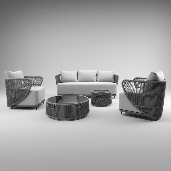 2.Modern Outdoor Sofa with Cushions Stylish Patio Lounge Seating