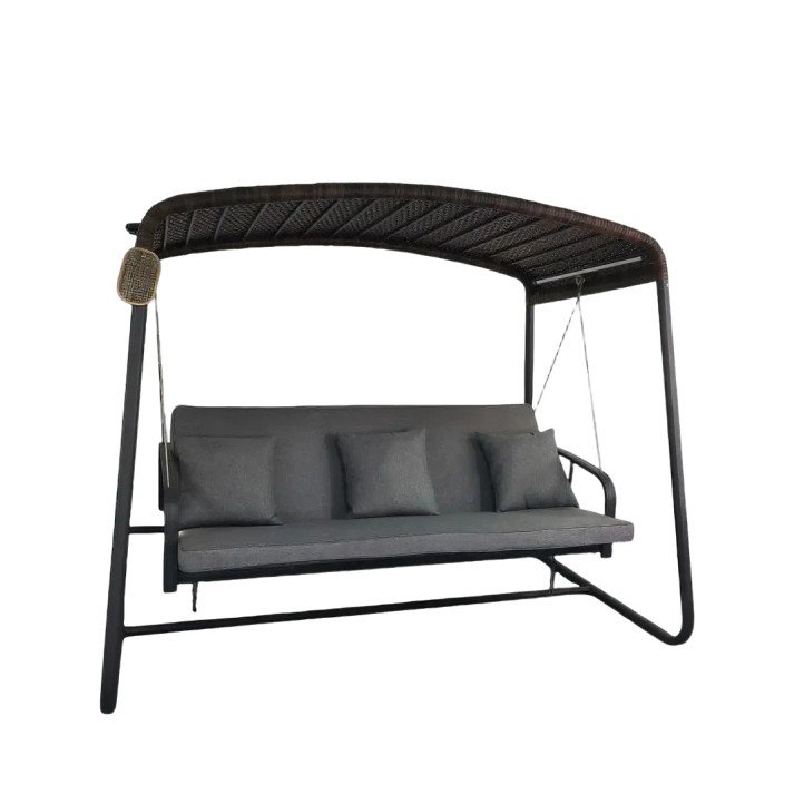 2.Modern Outdoor Swing with Sunshade and Comfortable Cushions