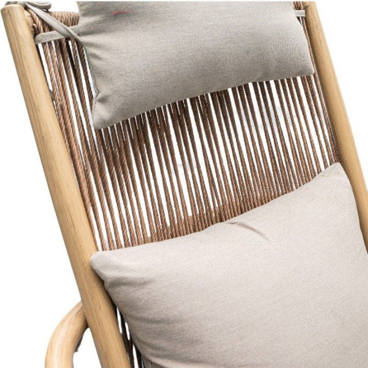 Aluminum Outdoor Chaise Lounge with Cushion and Ottoman Backrest