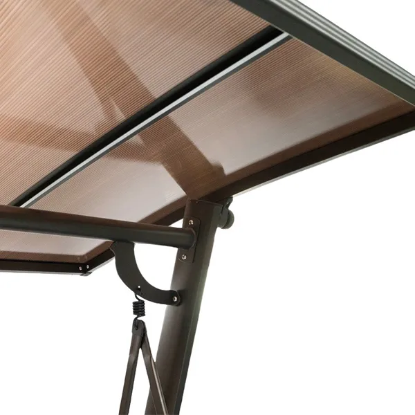 Aluminum Outdoor swing ceiling with solar-power LED light