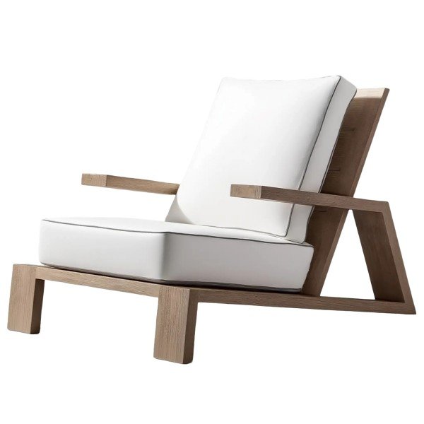 3.Contemporary Outdoor Sofa Lounge with Wooden Frame and Cushions