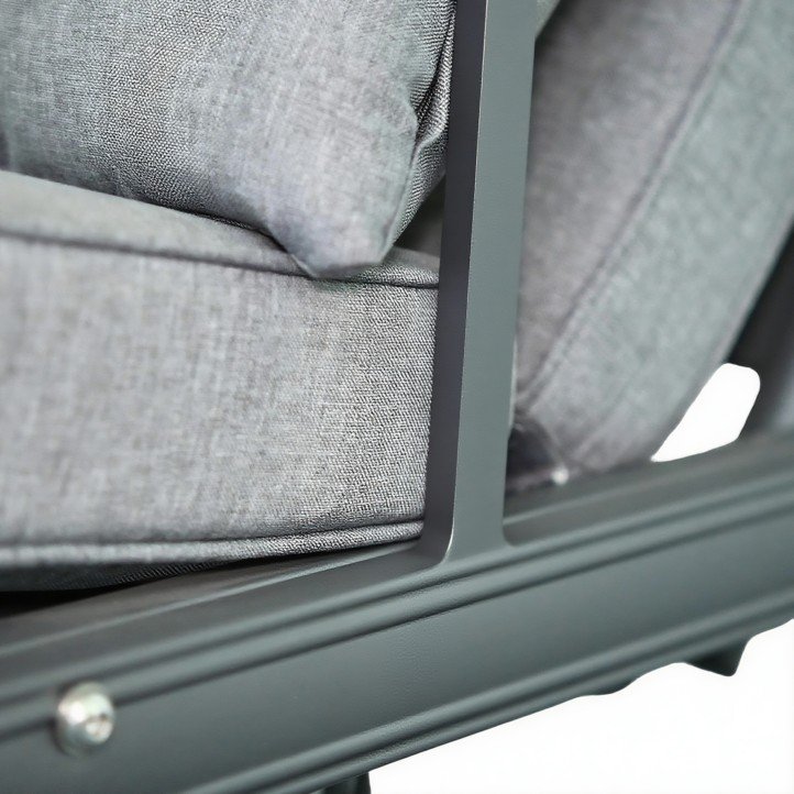 3.Modern Outdoor Swing with Sunshade and Comfortable Cushions