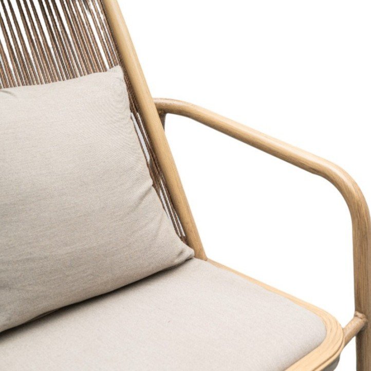 Aluminum Outdoor Chaise Lounge with Cushion and Ottoman armrests