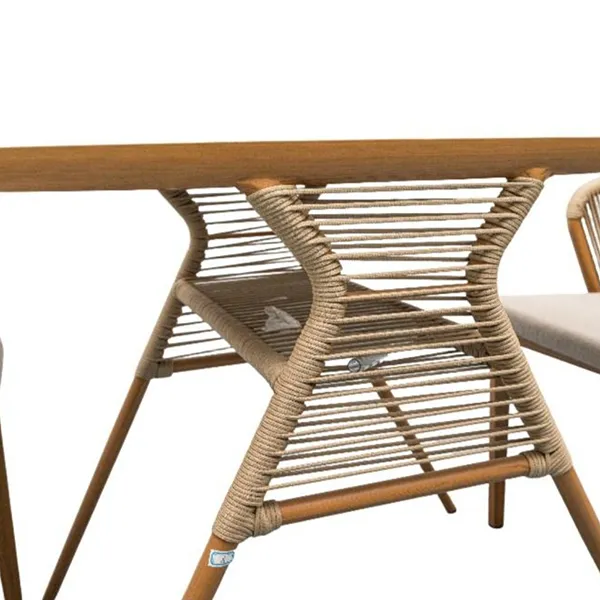 4.Rope Weave outdoor dining set with tea table