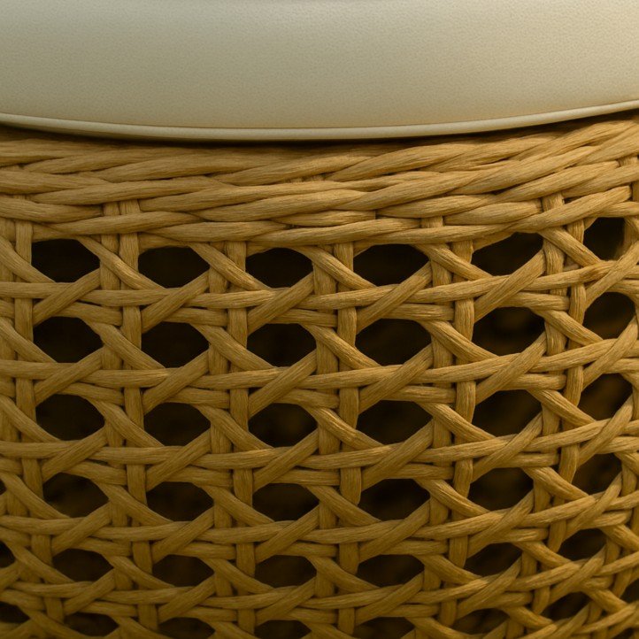Round Rattan Woven Outdoor Lounge Chair frame