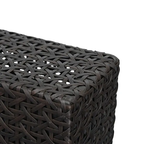 4.U-Shaped PE Rattan Outdoor sofa with wooden table