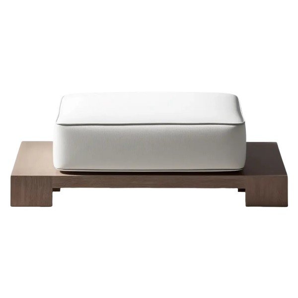 5.Contemporary Outdoor Sofa Lounge with Wooden Frame and Cushions