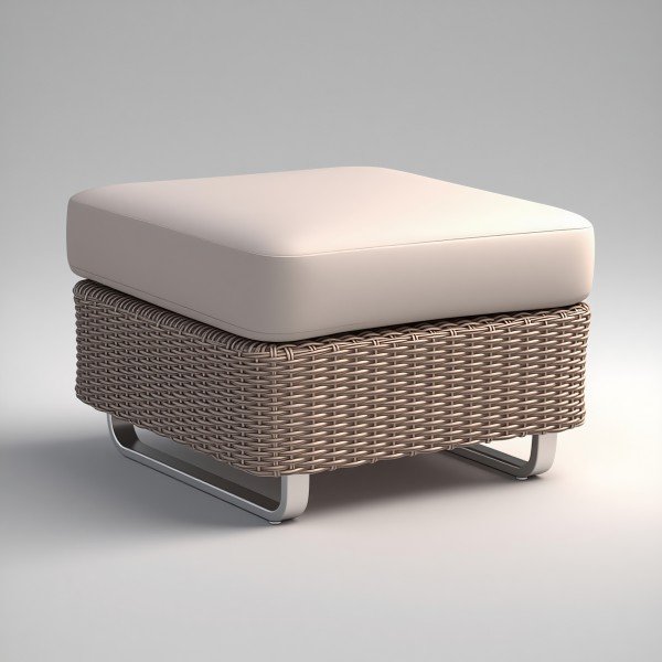 Luxury PE Rattan Outdoor Sofa Set ottoman