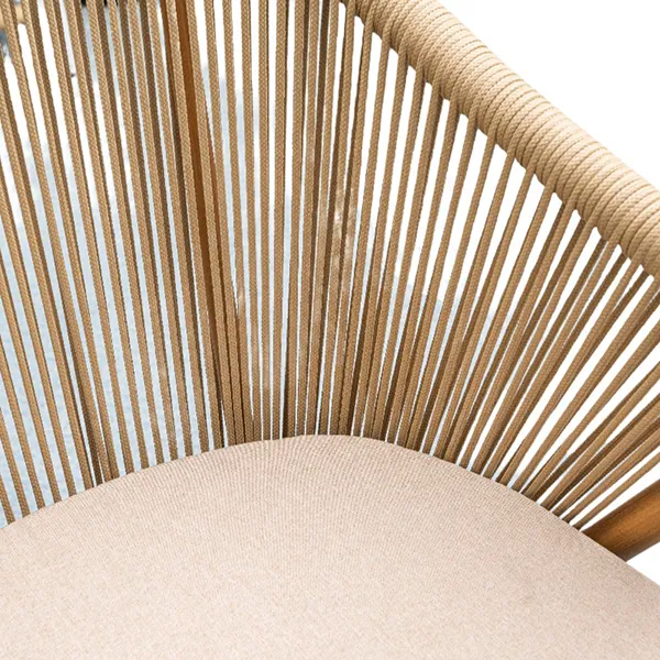 5.Rope Weave outdoor dining set with tea table