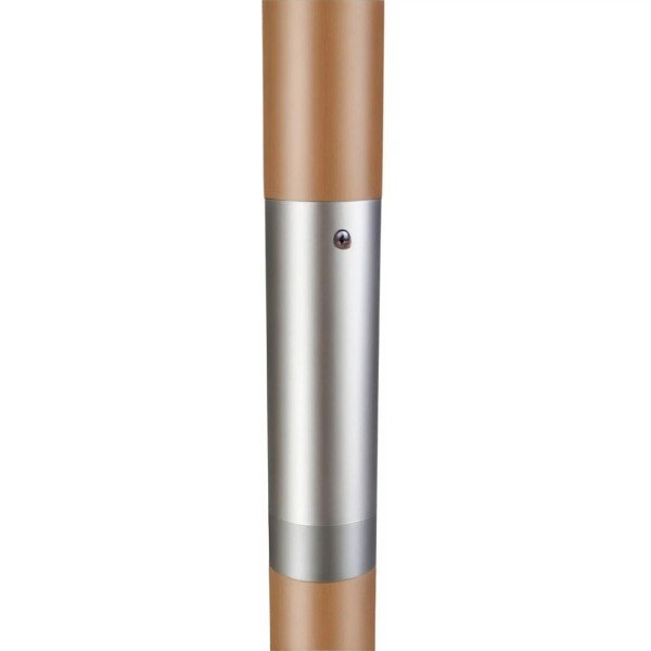5.Square Wood Pole Patio Umbrella - Heavy-Duty Cream Canopy with Granite Stone Base