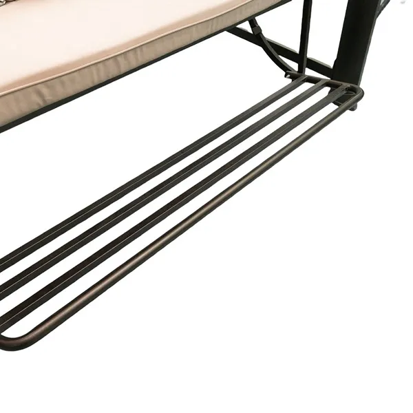 6.Aluminum Outdoor swing with solar-power LED light