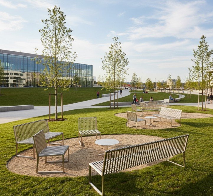 Aluminum bench outdoor 6063