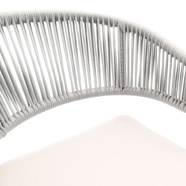 Outdoor Patio Chair with Rope Backrest