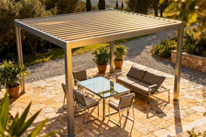 Outdoor furniture aluminum 6063 structure in situ