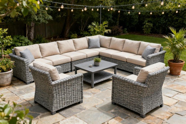 large outdoor sectional for patio entertaining