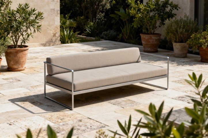 minimalist outdoor sofa sleek frame