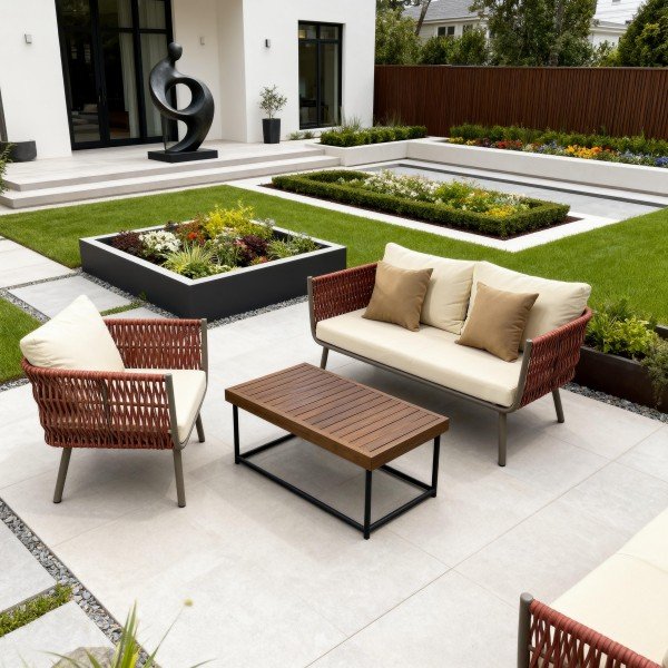 1.3-Piece Modern Outdoor Rope Sofa Set