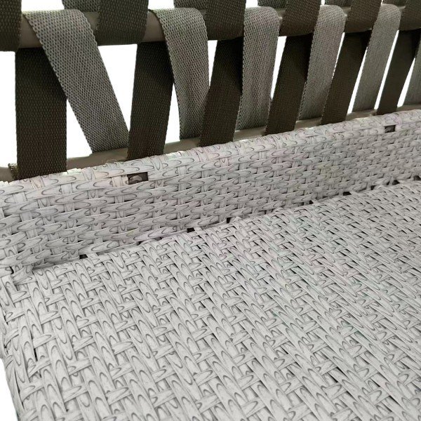 3.Luxury Woven Strap Outdoor Sofa Furniture Set