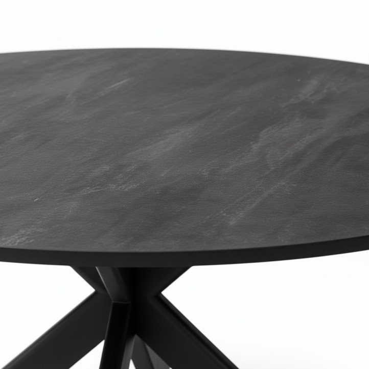 6.5-Piece Modern Black Outdoor Dining Set