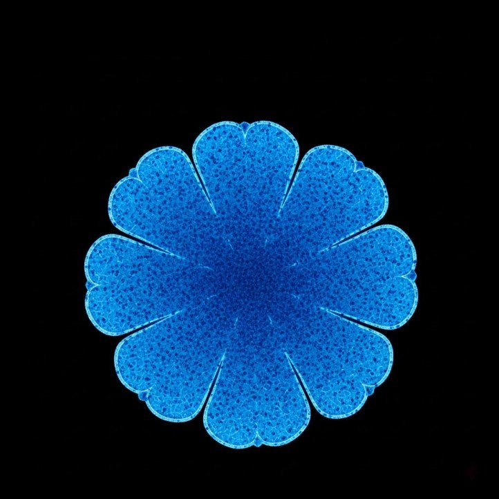 Solution-dyed acrylic outdoor fabric cross-section showing pigment embedded inside the fiber