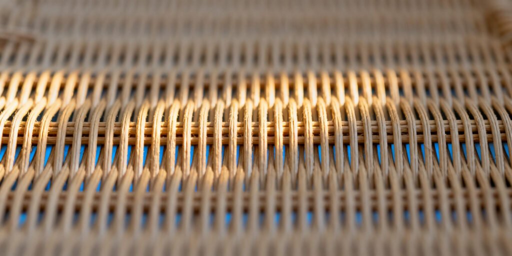 wicker weaving tension detail for outdoor seating durability