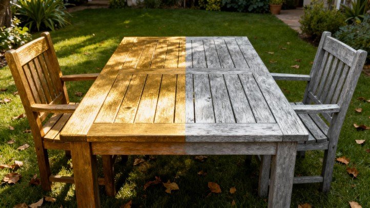 How to maintain teak outdoor furniture for a golden or silver finish outdoors