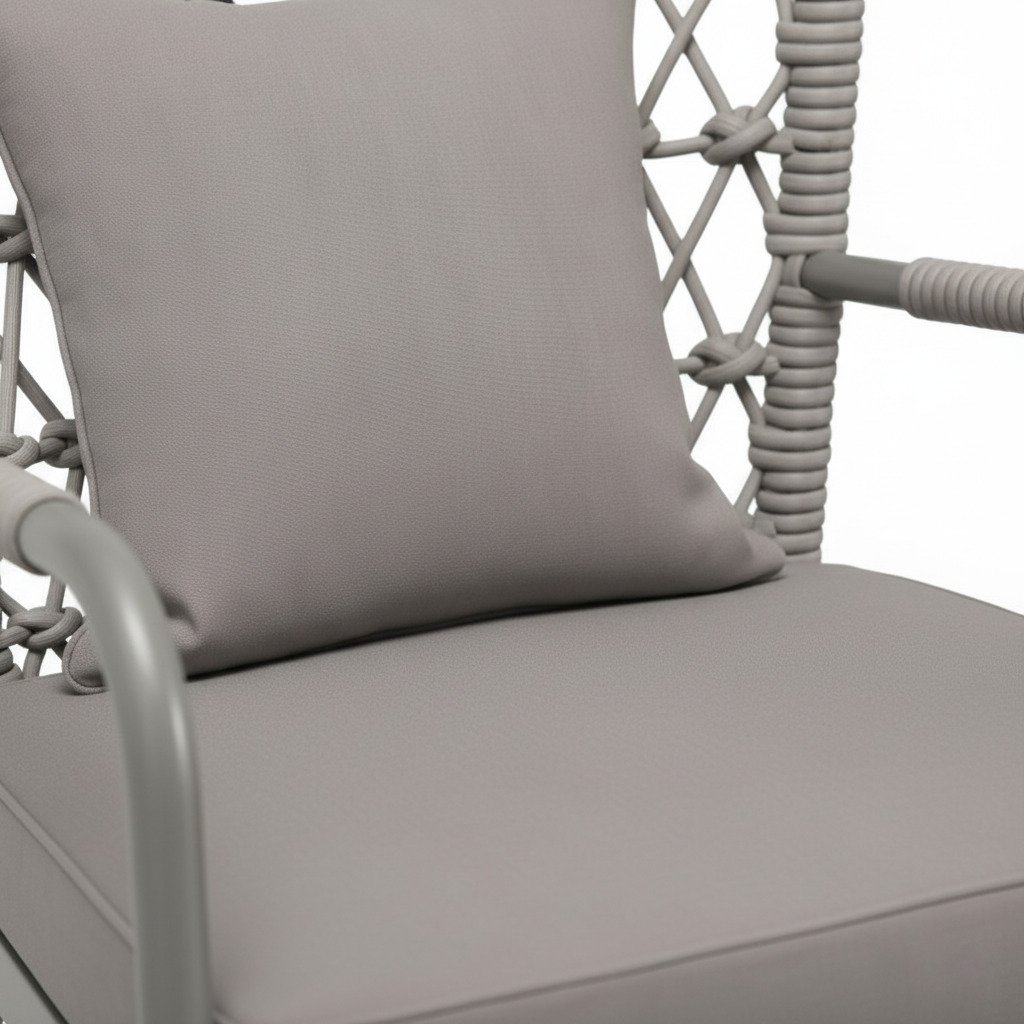 Garden Rocking Chair Close Up Cushion Diamond Weave