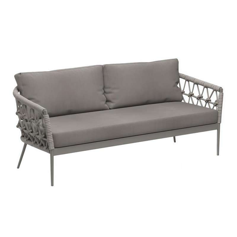 Modular Outdoor Grey S2 Sofa Deep Seating Rope Back