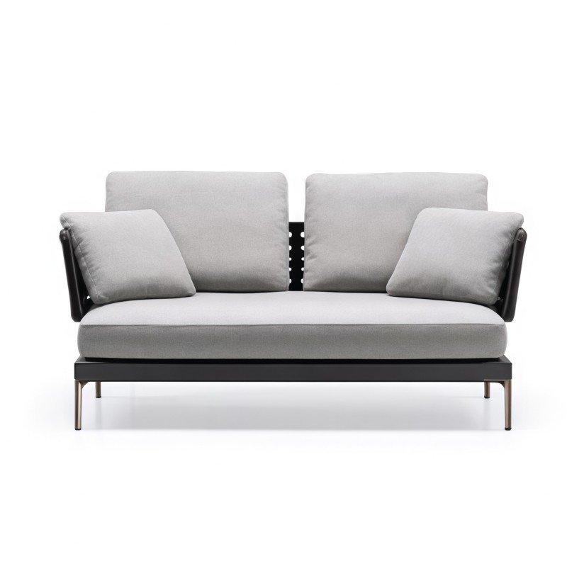 Outdoor Lounge Sofa Dark S2 Minimalist Black Frame