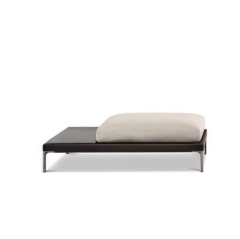 Outdoor Lounge Sofa Ottoman Half Cushion Side Table