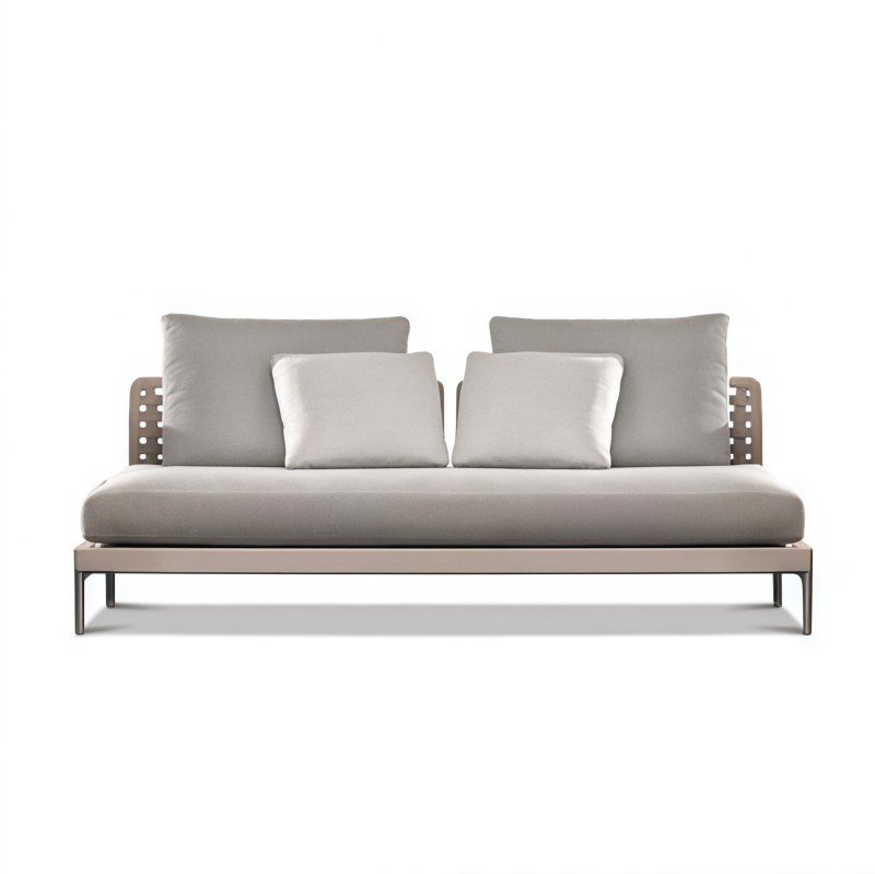 Outdoor Lounge Sofa S2 Dual Grid Panel Low Profile