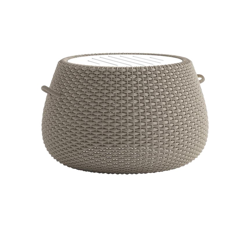 Rope Outdoor Sofa Accent Table Woven Handle Storage