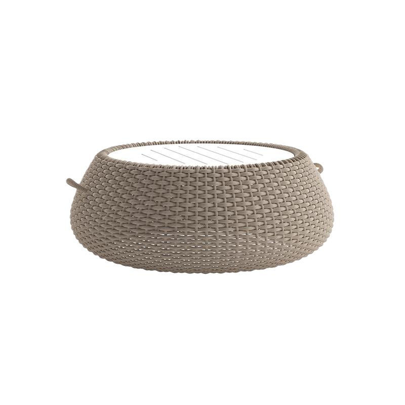 Rope Outdoor Sofa Drum Coffee Table Woven Round