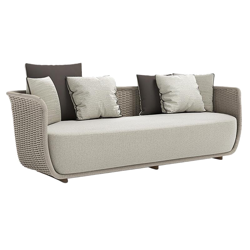 Rope Outdoor Sofa Two Seater Curved Deep Seating